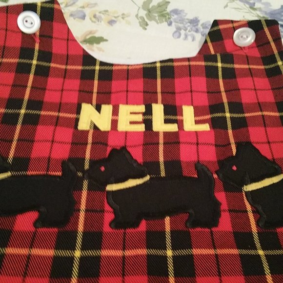 Kellys Kids Size 4 Red Black Plaid Jumper Dress - Picture 4 of 8